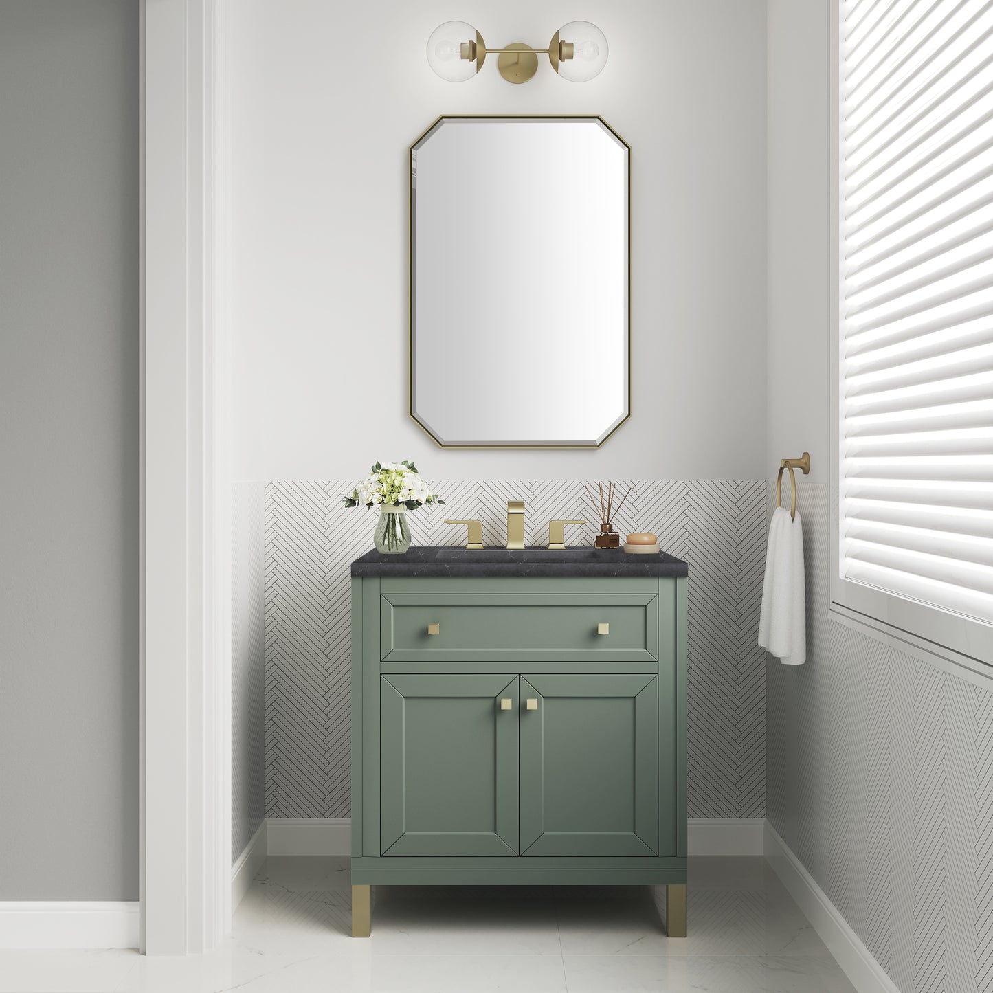James Martin Chicago 30" Single Vanity with 3 CM Countertop