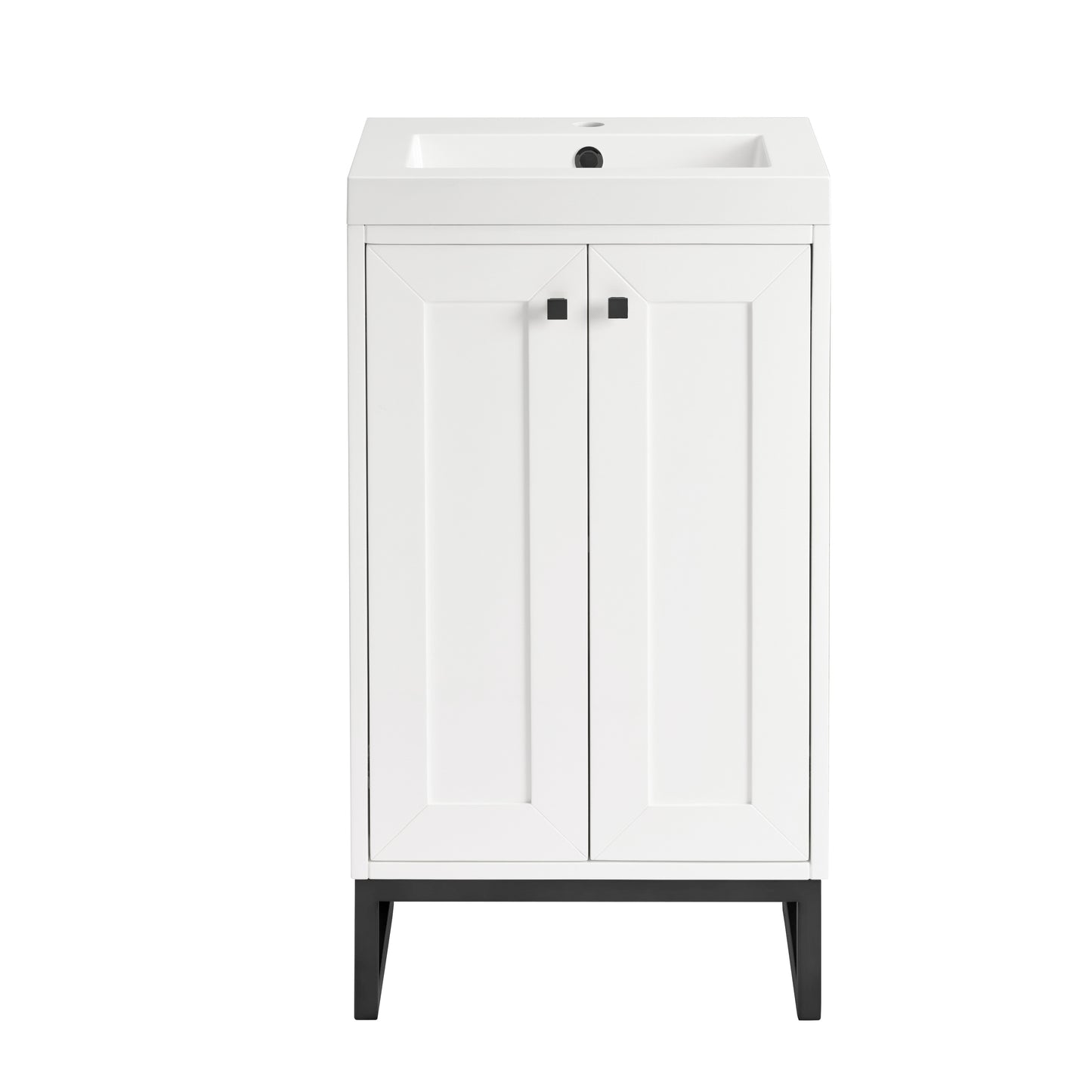 James Martin Chianti Single Vanity with White Glossy Composite Stone Top