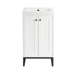 James Martin Chianti Single Vanity with White Glossy Composite Stone Top
