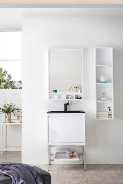James Martin Mantova 23.6" Single Vanity With Stand and Composite Stone Top - Luxe Bathroom Vanities