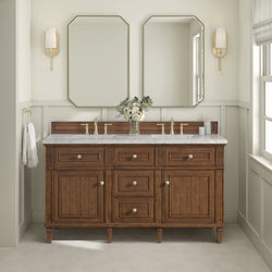 James Martin Lorelai 60" Double Vanity with 3 CM Countertop & FreePower Wireless Charger