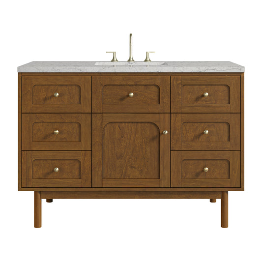 James Martin Laurent 48" Single Vanity with 3 CM Countertop & FreePower Wireless Charger