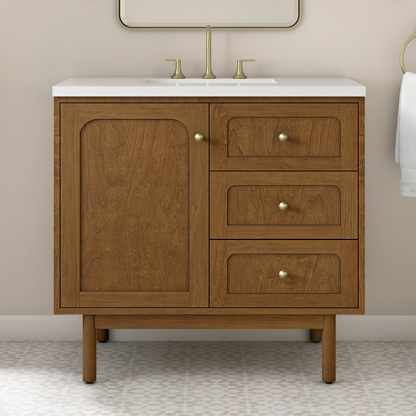 James Martin Laurent 36" Single Vanity with 3 CM Countertop