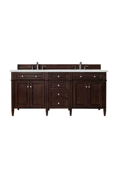 James Martin Brittany 72" Double Vanity with 3 CM Countertop & FreePower Wireless Charger