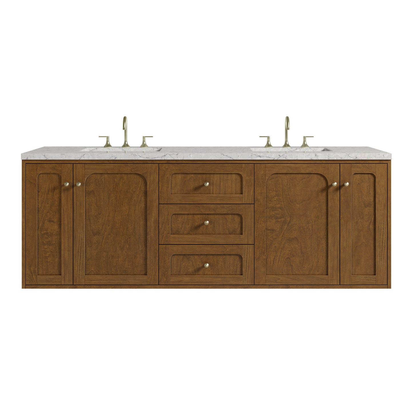 James Martin Laurent 72" Double Vanity with 3 CM Countertop & FreePower Wireless Charger