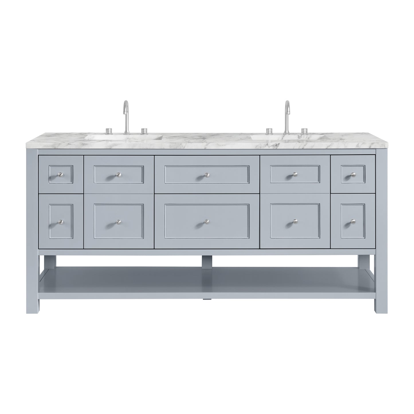 James Martin Breckenridge 72" Double Vanity w/ 3 CM Countertop