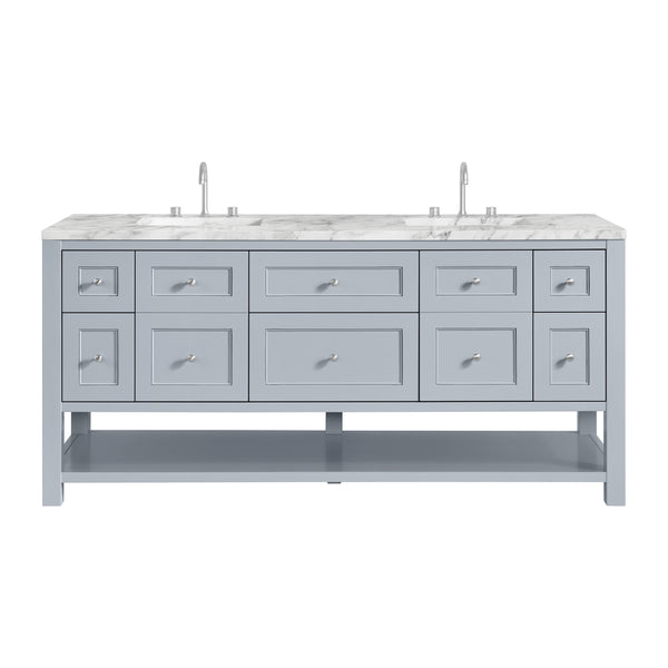 James Martin Breckenridge 72" Double Vanity w/ 3 CM Countertop