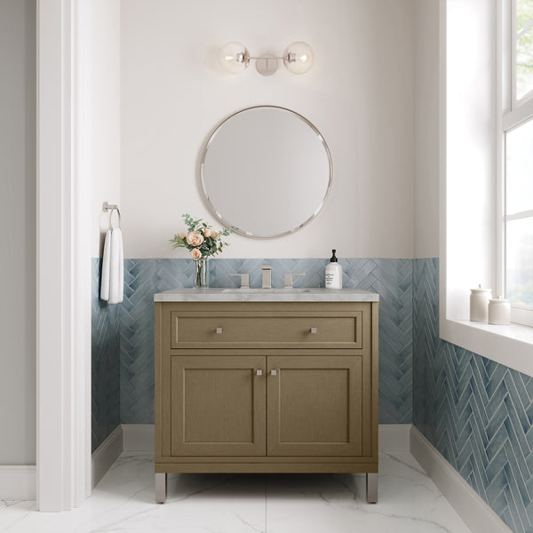 James Martin Chicago 36" Single Vanity with 3 CM Countertop