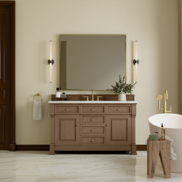 James Martin Brookfield 60" Single Vanity with 3CM Countertop & FreePower Wireless Charger