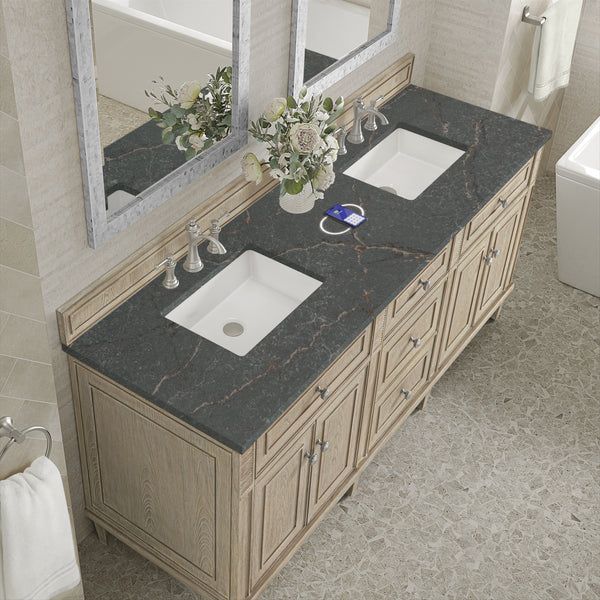 James Martin Lorelai 72" Double Vanity with 3 CM Countertop & FreePower Wireless Charger
