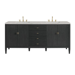 James Martin Myrrin 72" Double Vanity with 3 CM Countertop & FreePower Wireless Charger