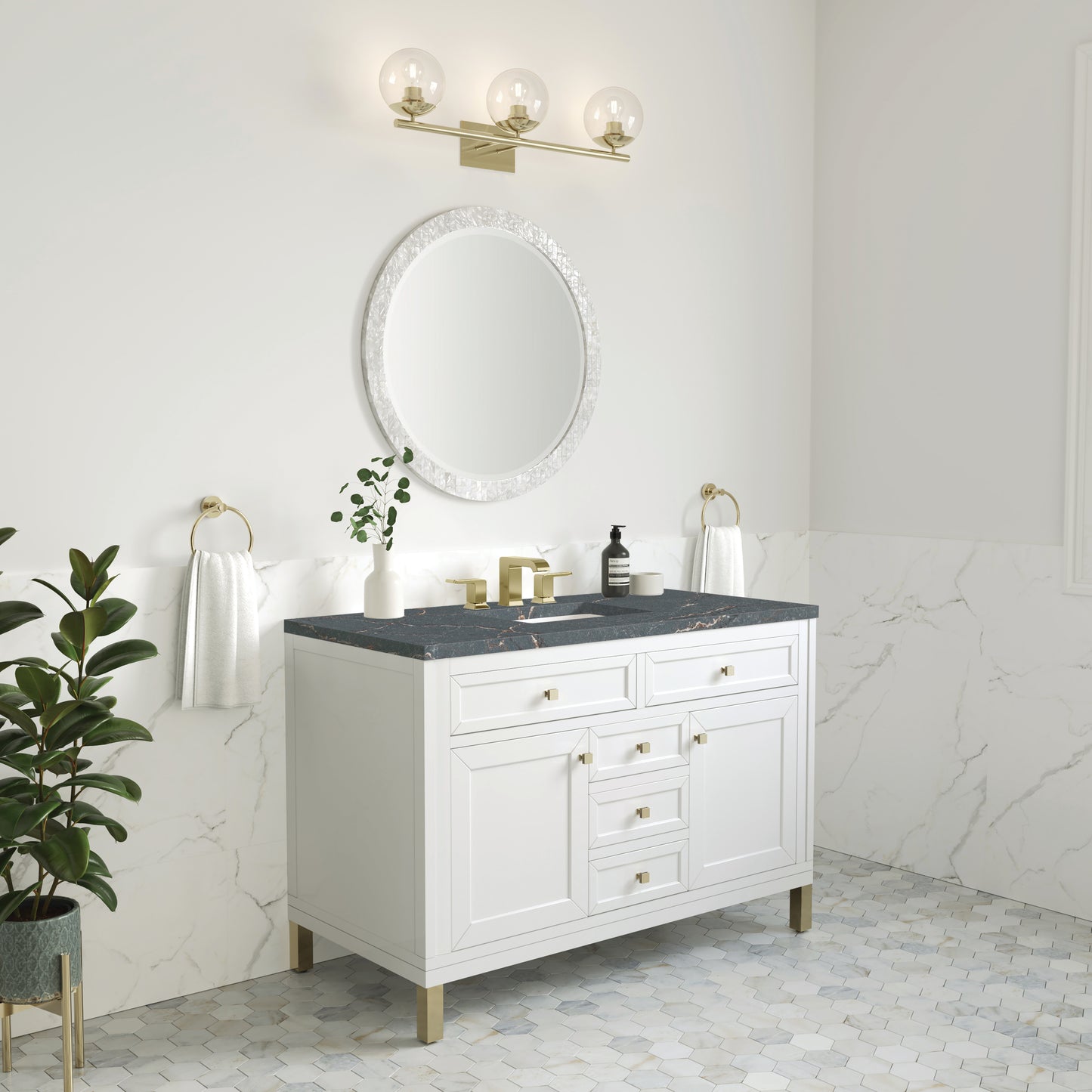 James Martin Chicago 48" Single Vanity with 3 CM Countertop