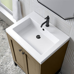 James Martin Chianti Single Vanity with White Glossy Composite Stone Top