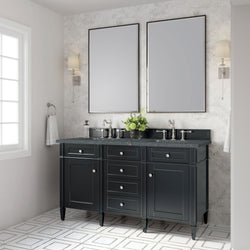 James Martin Brittany 60" Double Vanity with 3 CM Countertop & FreePower Wireless Charger