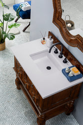 James Martin Castilian 36" Single Vanity, Aged Cognac with 3 CM Top - Luxe Bathroom Vanities