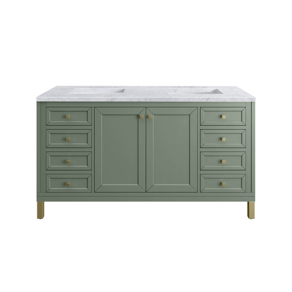 James Martin Chicago 60" Double Vanity with 3 CM Countertop
