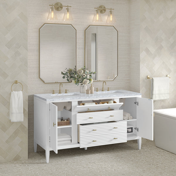 James Martin Myrrin 60" Double Vanity with 3 CM Countertop