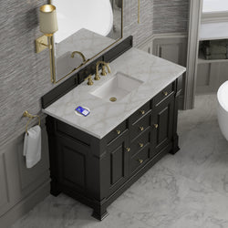 James Martin Brookfield 48" Single Vanity with 3 CM Countertop & FreePower Wireless Charger