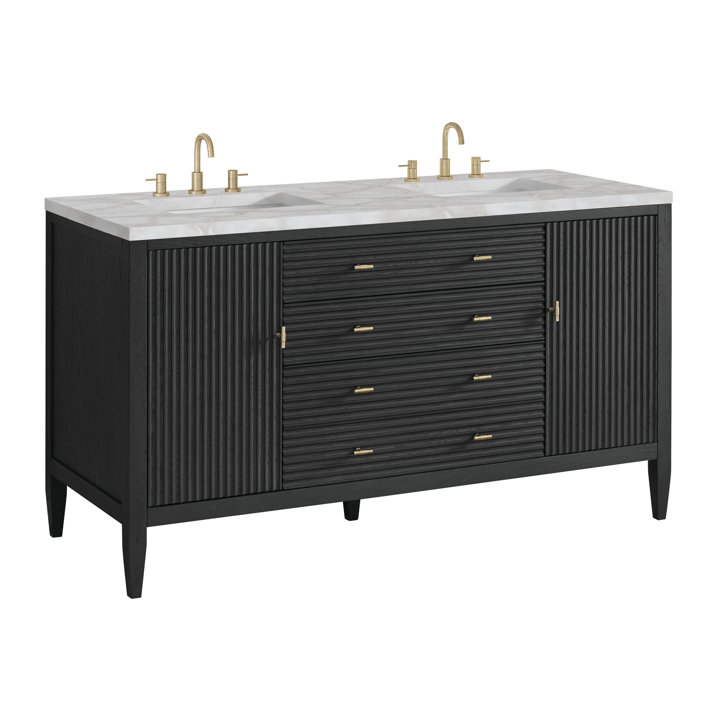 James Martin Myrrin 60" Double Vanity with 3 CM Countertop & FreePower Wireless Charger