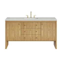 James Martin Hudson 60" Single Vanity with 3 CM Countertop