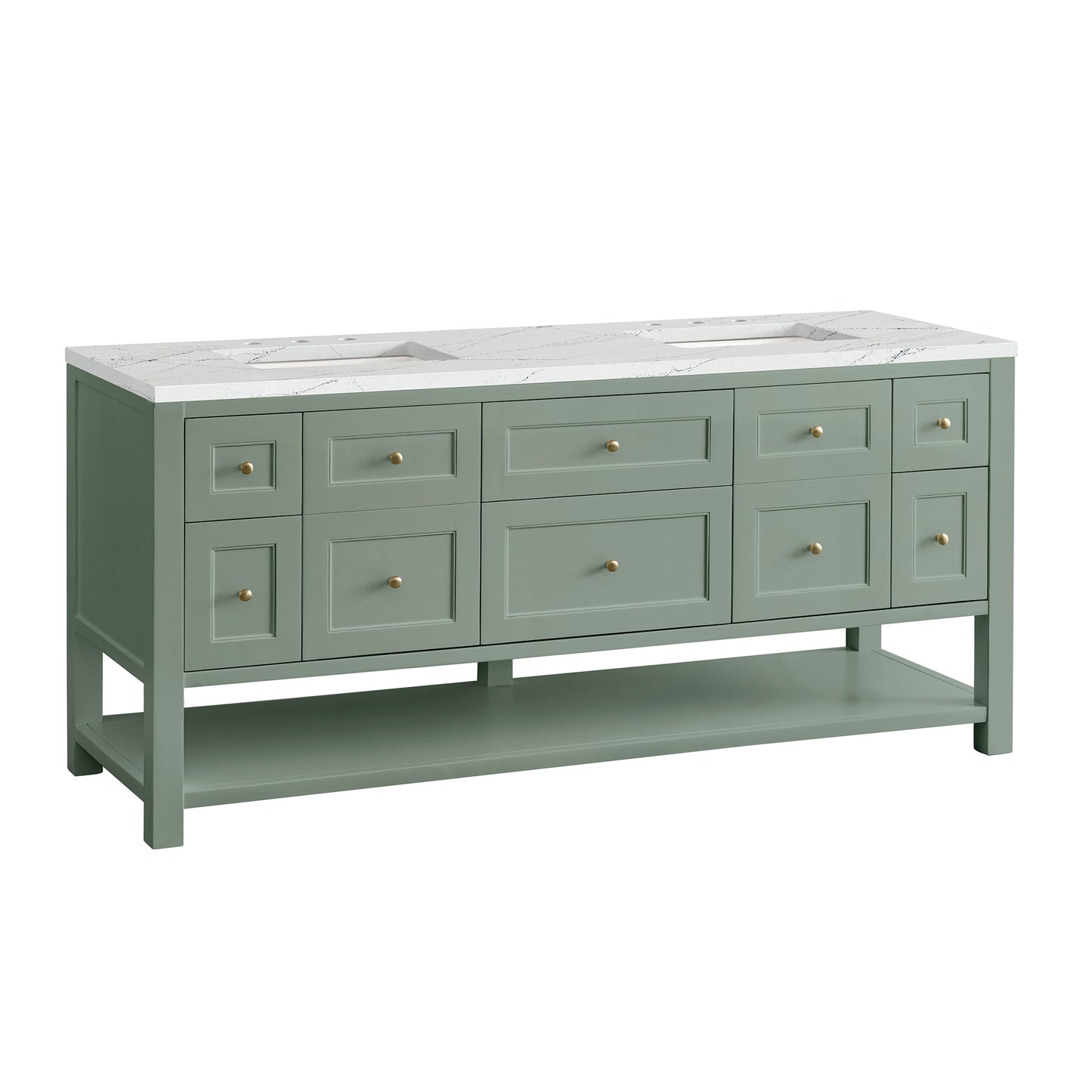 James Martin Breckenridge 72" Double Vanity w/ 3 CM Countertop
