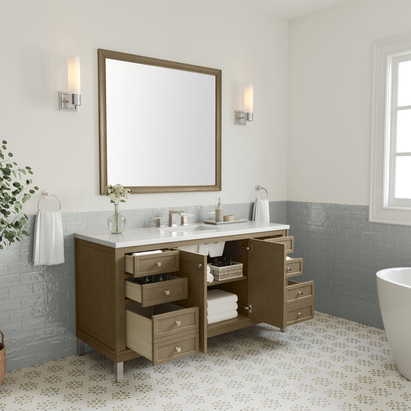 James Martin Chicago 60" Single Vanity with 3 CM Countertop