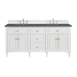 James Martin Lorelai 72" Double Vanity with 3 CM Countertop & FreePower Wireless Charger