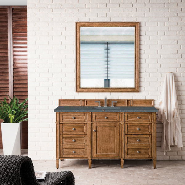James Martin Brittany 60" Single Vanity with 3 CM Countertop & FreePower Wireless Charger