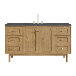 James Martin Laurent 60" Single Vanity with 3 CM Countertop & FreePower Wireless Charger