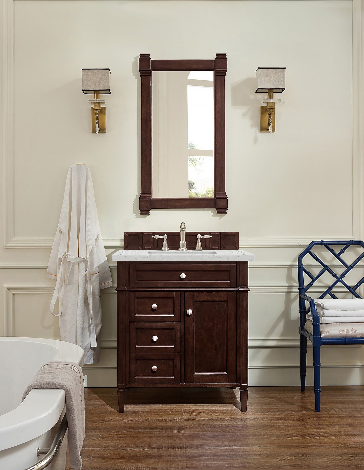 James Martin Brittany 30" Single Vanity with 3 CM Countertop
