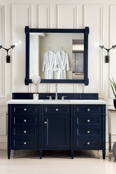 James Martin Brittany 60" Single Vanity with 3 CM Countertop & FreePower Wireless Charger
