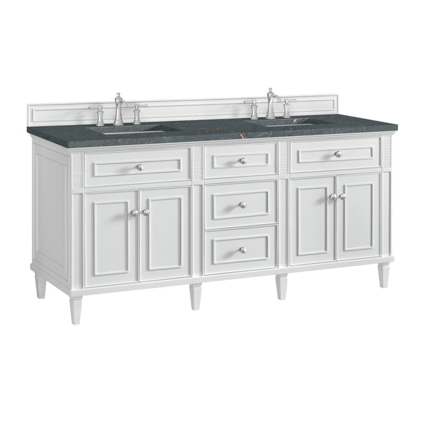 James Martin Lorelai 72" Double Vanity with 3 CM Countertop & FreePower Wireless Charger
