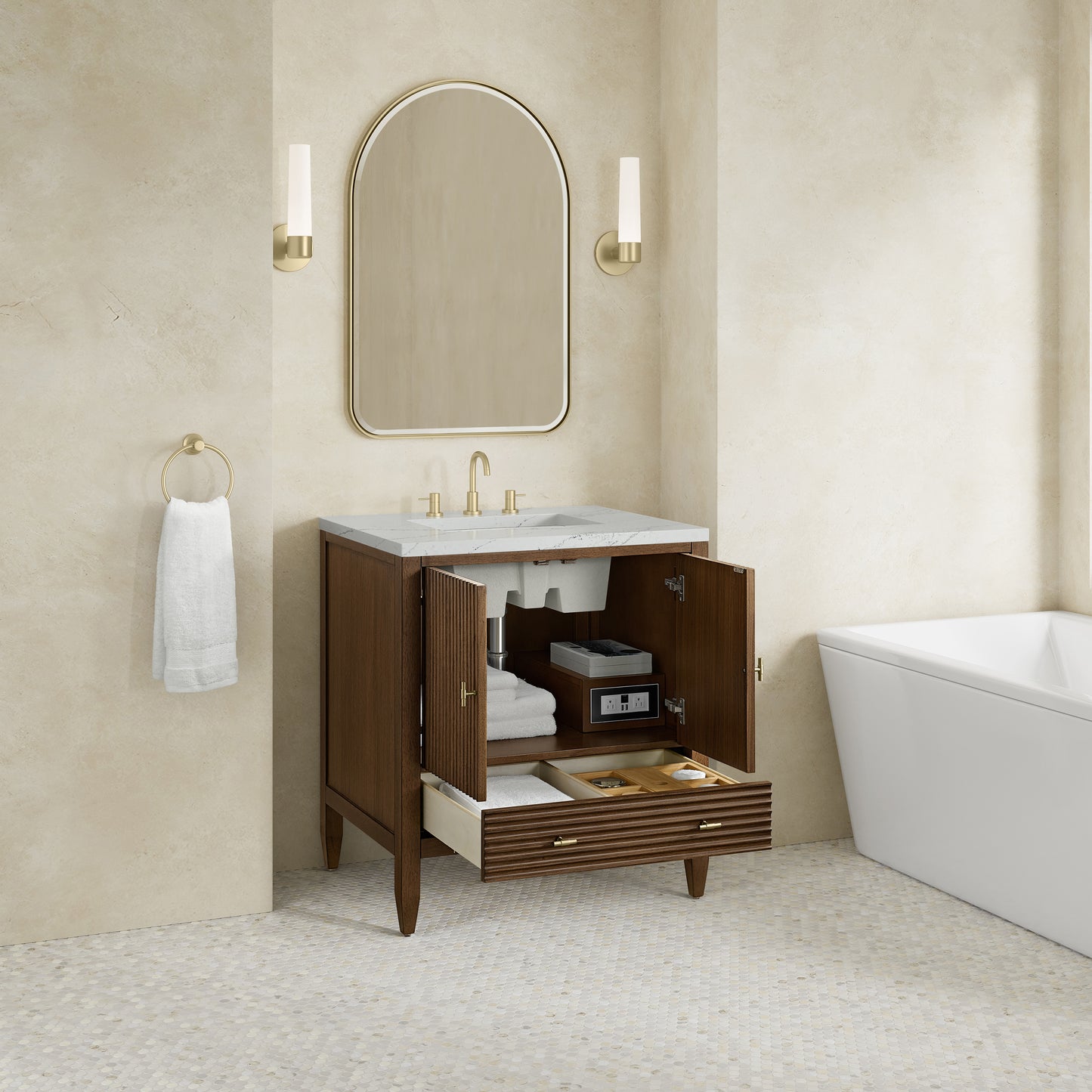 James Martin Myrrin 30" Single Vanity with 3 CM Countertop