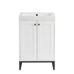 James Martin Chianti Single Vanity with White Glossy Composite Stone Top