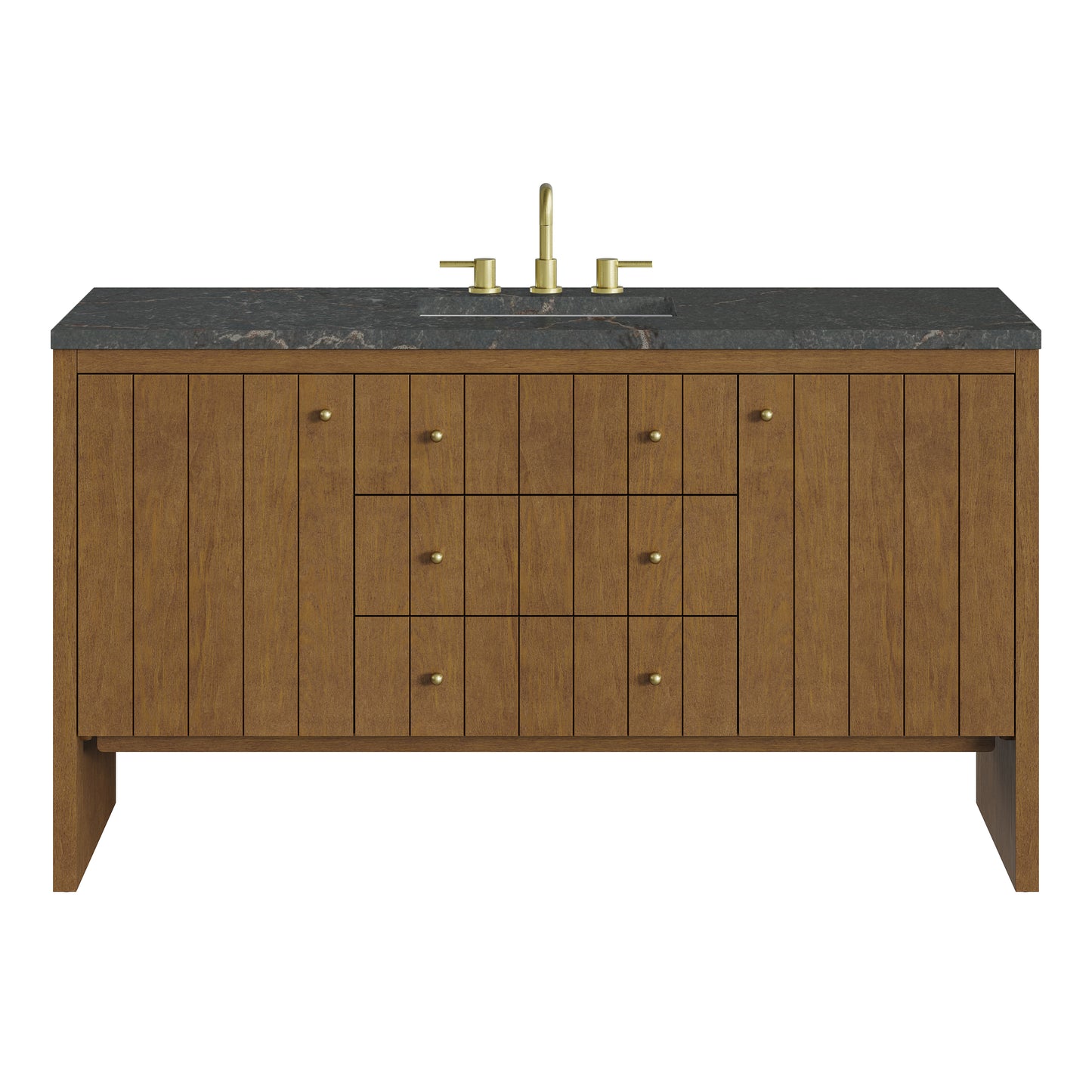 James Martin Hudson 60" Single Vanity with 3 CM Countertop & FreePower Wireless Charger