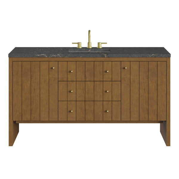 James Martin Hudson 60" Single Vanity with 3 CM Countertop & FreePower Wireless Charger