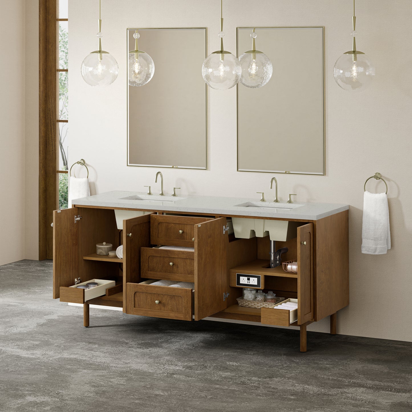 James Martin Laurent 72" Double Vanity with 3 CM Countertop