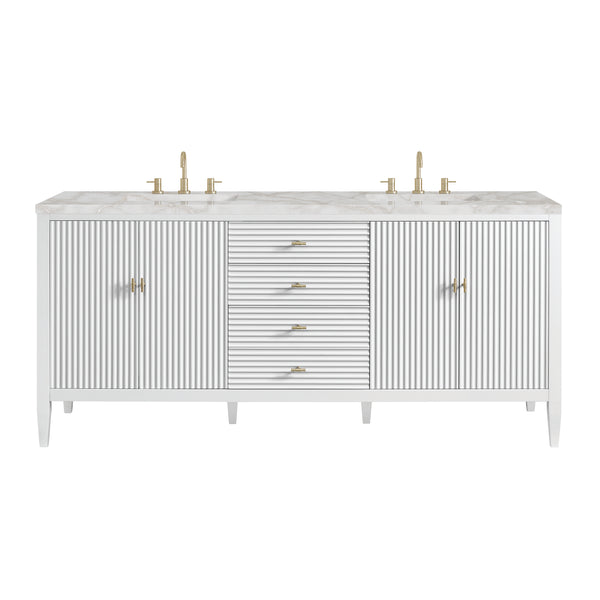 James Martin Myrrin 72" Double Vanity with 3 CM Countertop