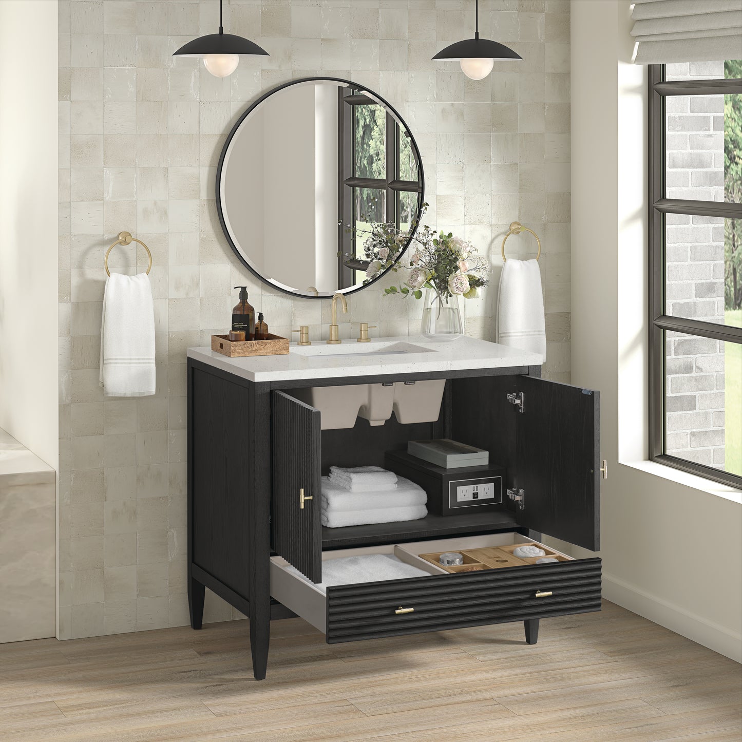 James Martin Myrrin 36" Single Vanity with 3 CM Countertop