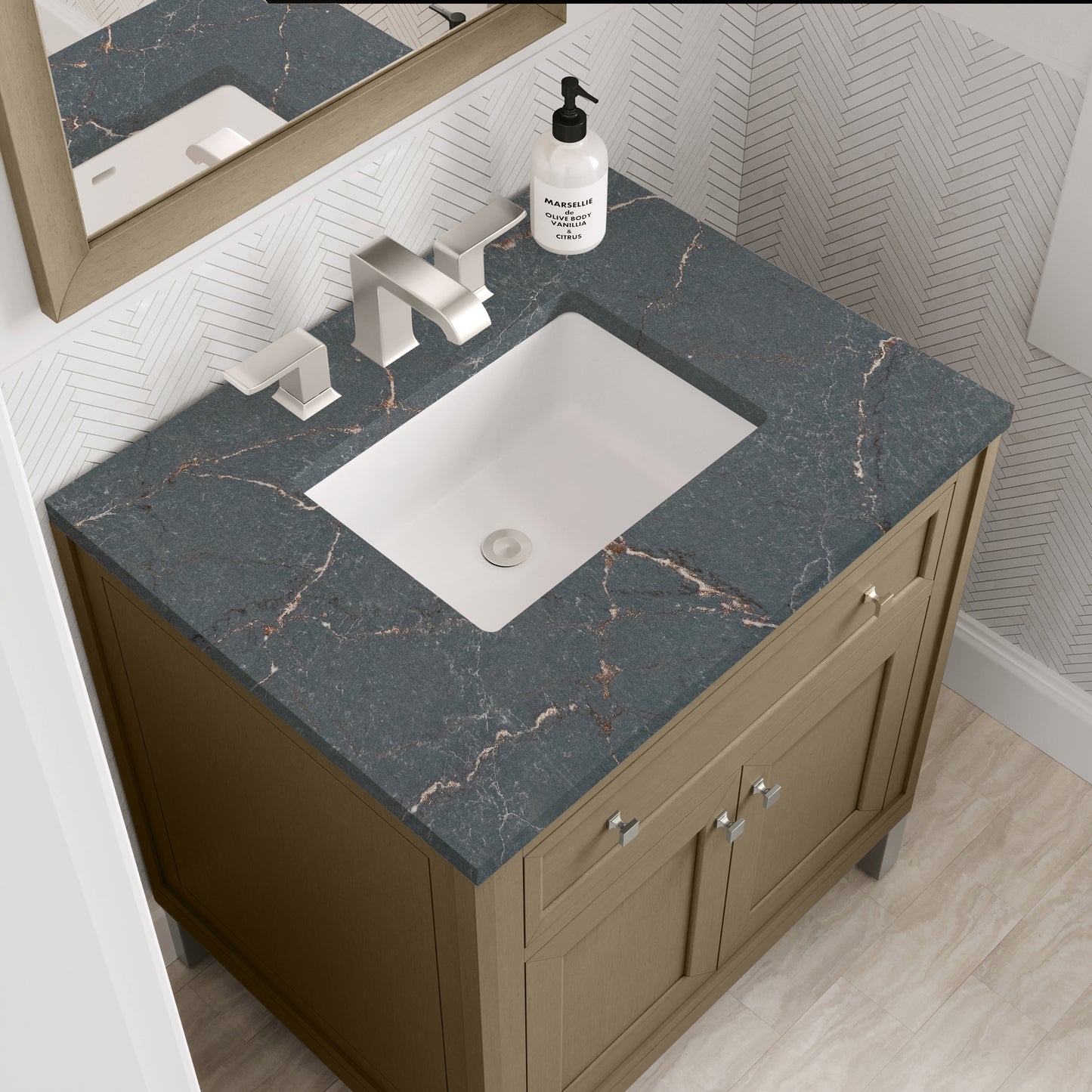 James Martin Chicago 30" Single Vanity with 3 CM Countertop