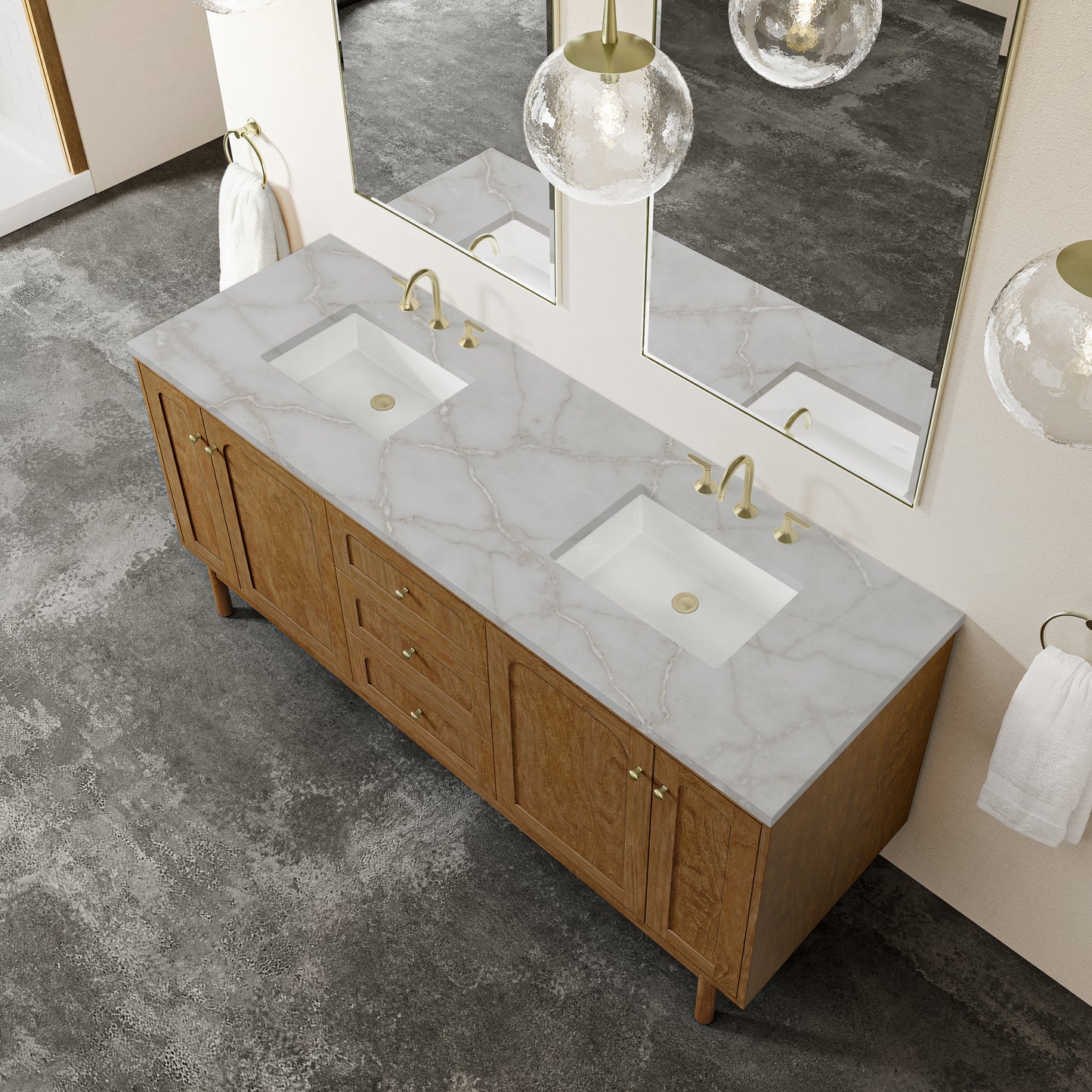 James Martin Laurent 72" Double Vanity with 3 CM Countertop