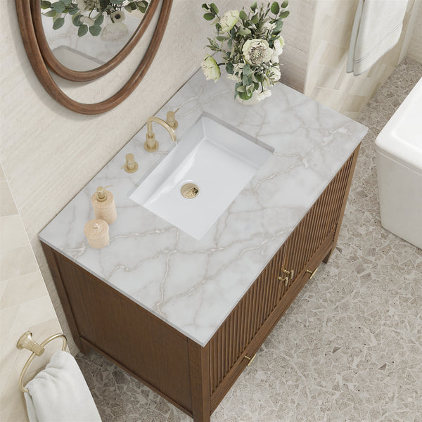 James Martin Myrrin 36" Single Vanity with 3 CM Countertop