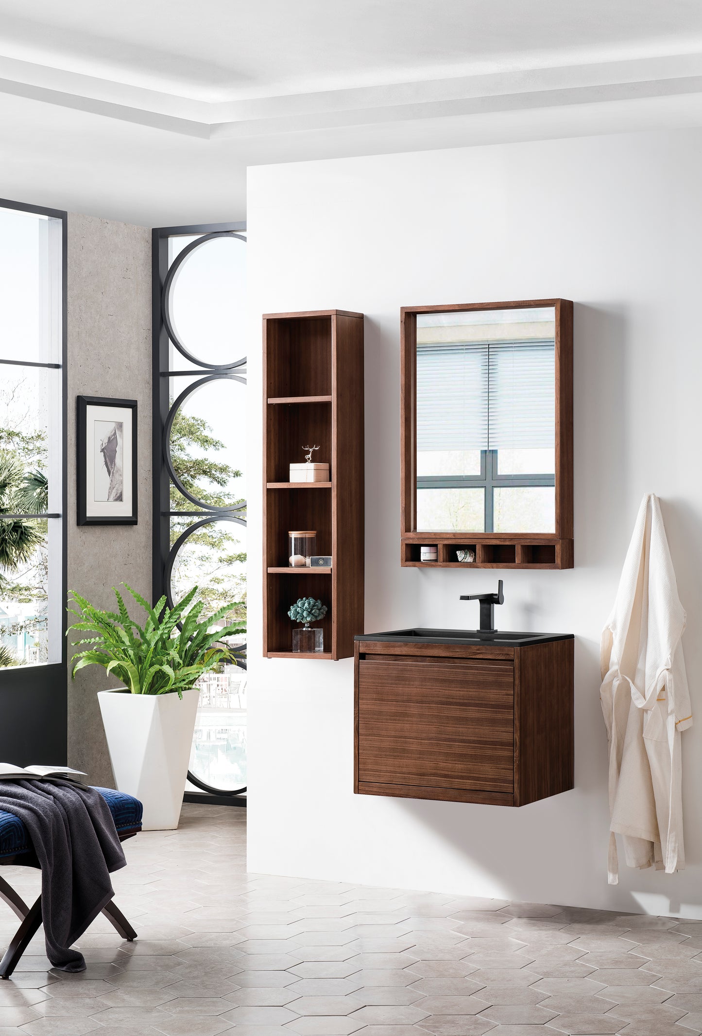 James Martin Mantova 23.6" Single Vanity with Composite Stone Top - Luxe Bathroom Vanities