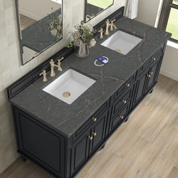 James Martin Lorelai 72" Double Vanity with 3 CM Countertop & FreePower Wireless Charger