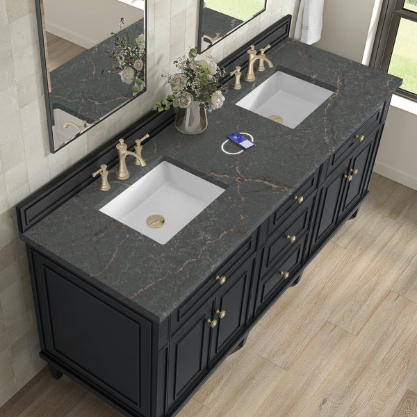 James Martin Lorelai 72" Double Vanity with 3 CM Countertop & FreePower Wireless Charger