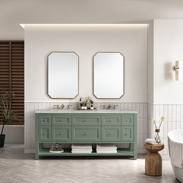 James Martin Breckenridge 72" Double Vanity w/ 3 CM Countertop