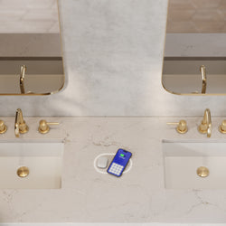 James Martin Laurent 72" Double Vanity with 3 CM Countertop & FreePower Wireless Charger