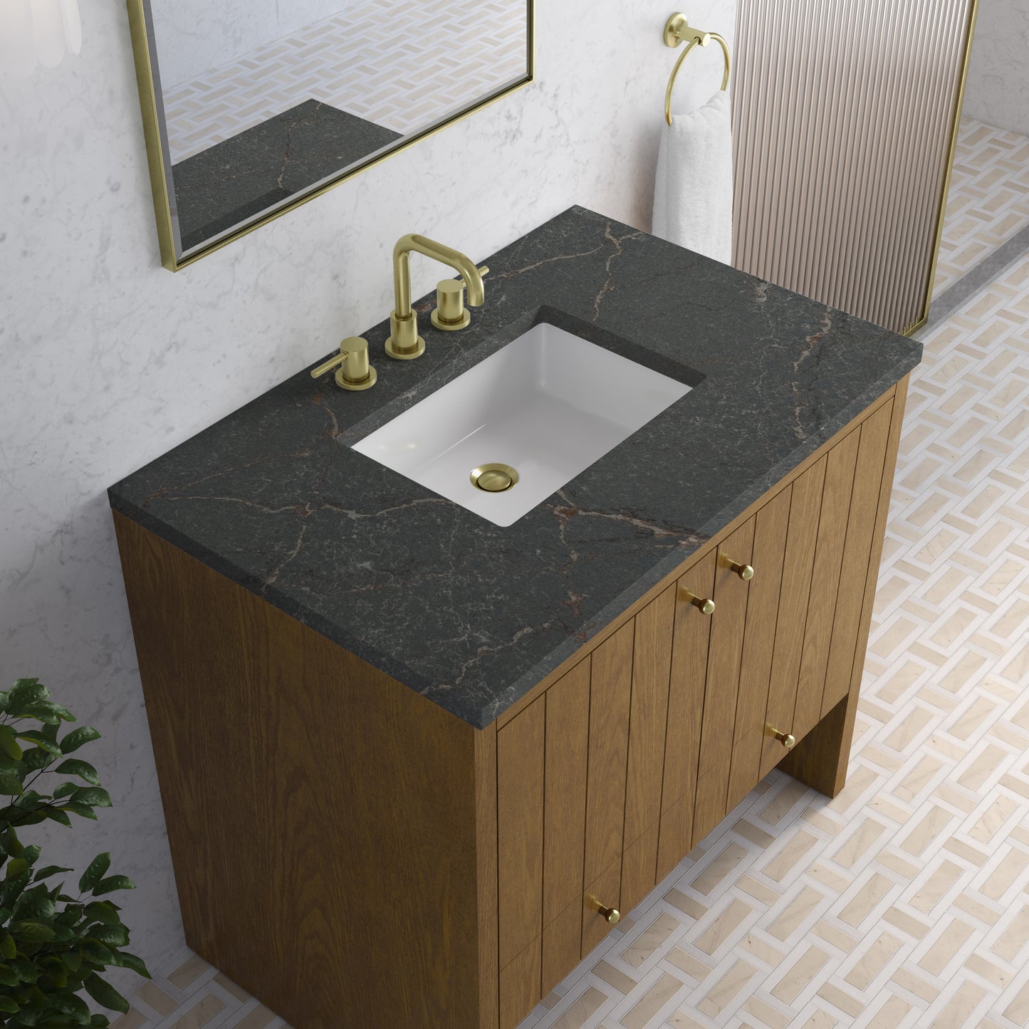 James Martin Hudson 36" Single Vanity with 3 CM Countertop