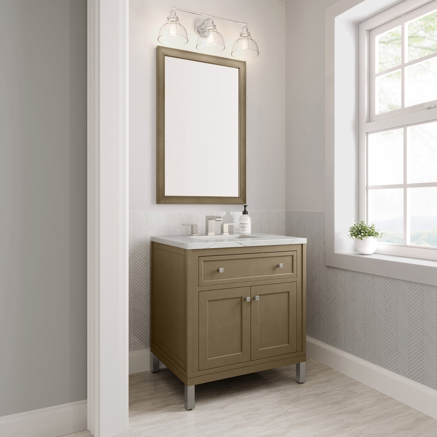 James Martin Chicago 30" Single Vanity with 3 CM Countertop
