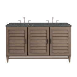 James Martin Portland 60" Double Vanity Whitewashed Walnut with 3 CM Countertop